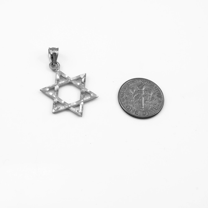 Sterling Silver Jewish Star of David DC Charm Necklace