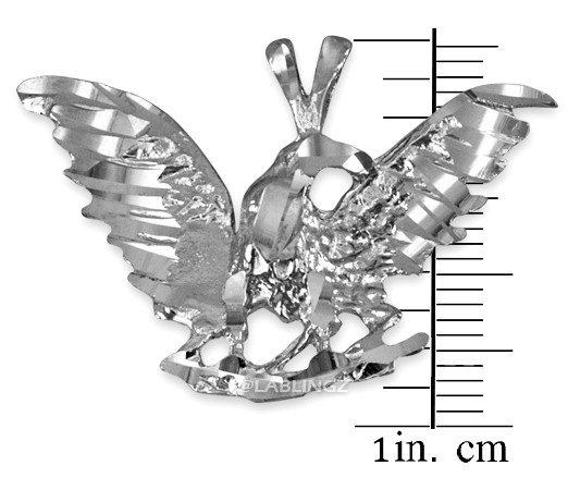 Sterling Silver Raven DC Pendant Necklace