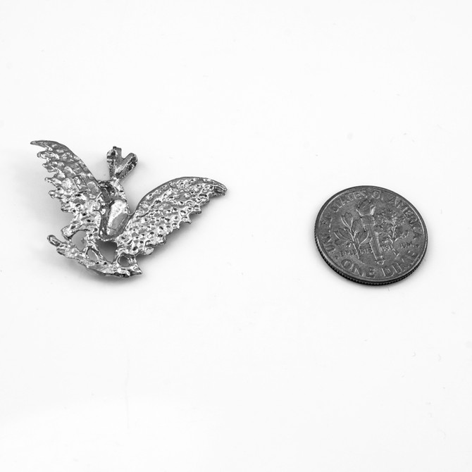 Sterling Silver Raven DC Pendant Necklace