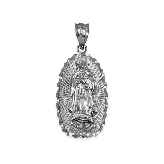 Sterling Silver Virgin Mary DC Pendant Necklace