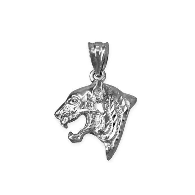 Sterling Silver Tiger Head DC Charm Necklace
