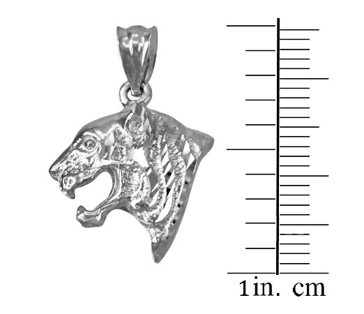 Sterling Silver Tiger Head DC Charm Necklace