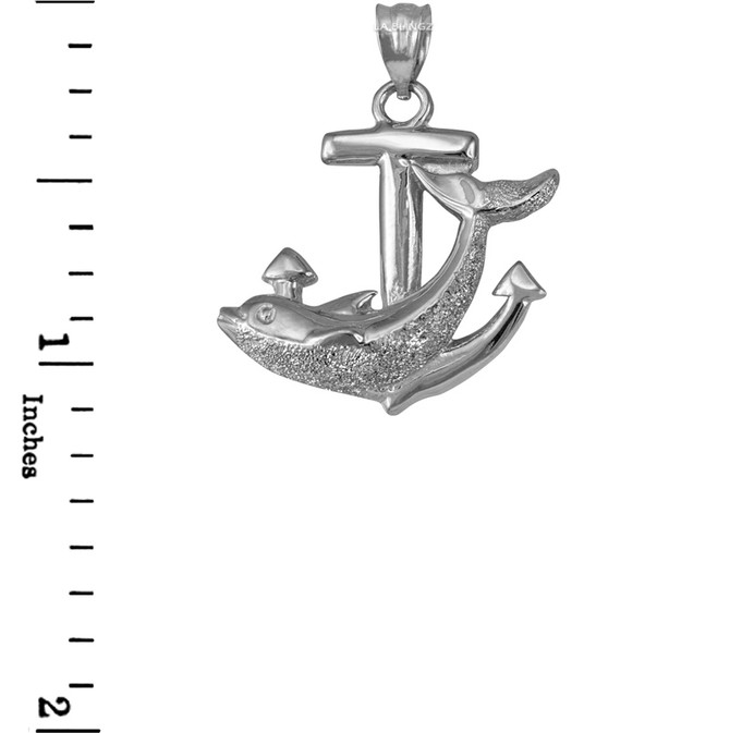 Sterling Silver Mariner Anchor Dolphin Pendant