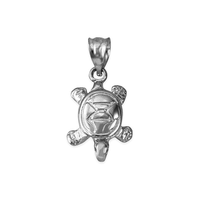 Sterling Silver Hawaiian Honu Sea Turtle Charm Necklace