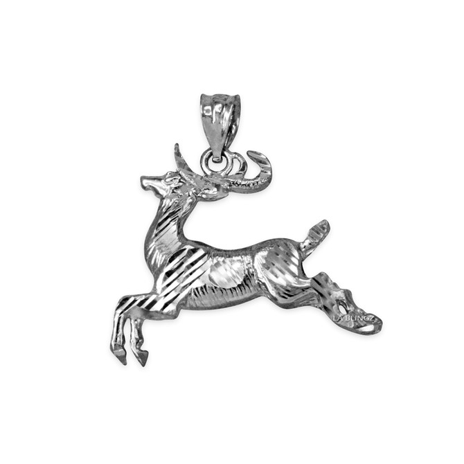Sterling Silver DC Deer Pendant Necklace