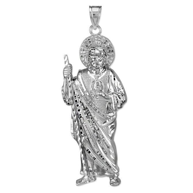 Sterling Silver Saint Jude Extra Large Pendant