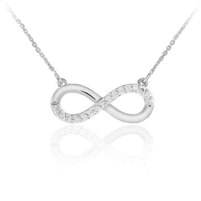 Sterling Silver Infinity CZ Necklace