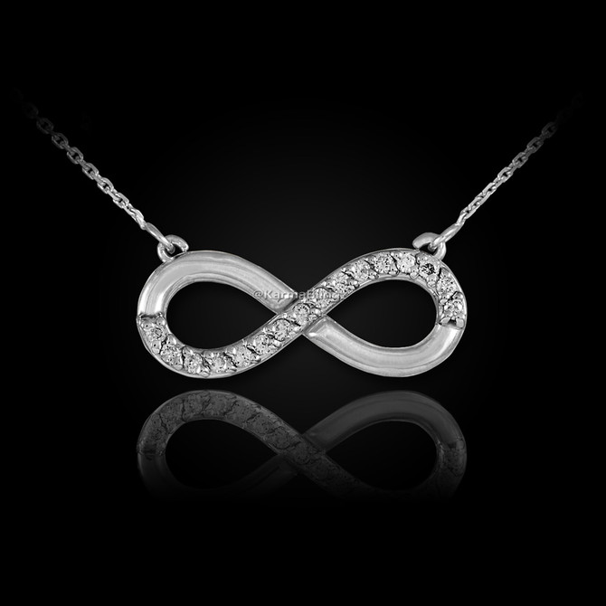 Sterling Silver Infinity CZ Necklace