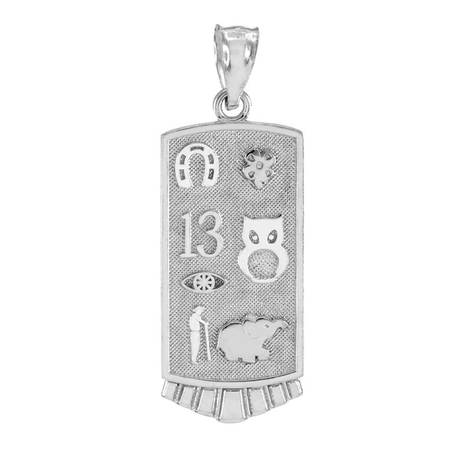 Sterling Silver Lucky Charm Pendant Necklace