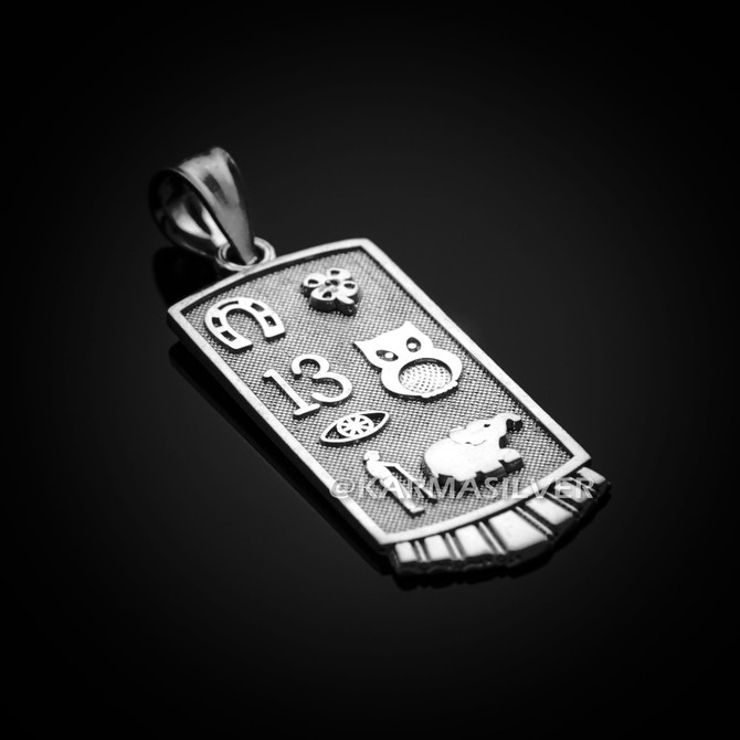 Sterling Silver Lucky Charm Pendant Necklace