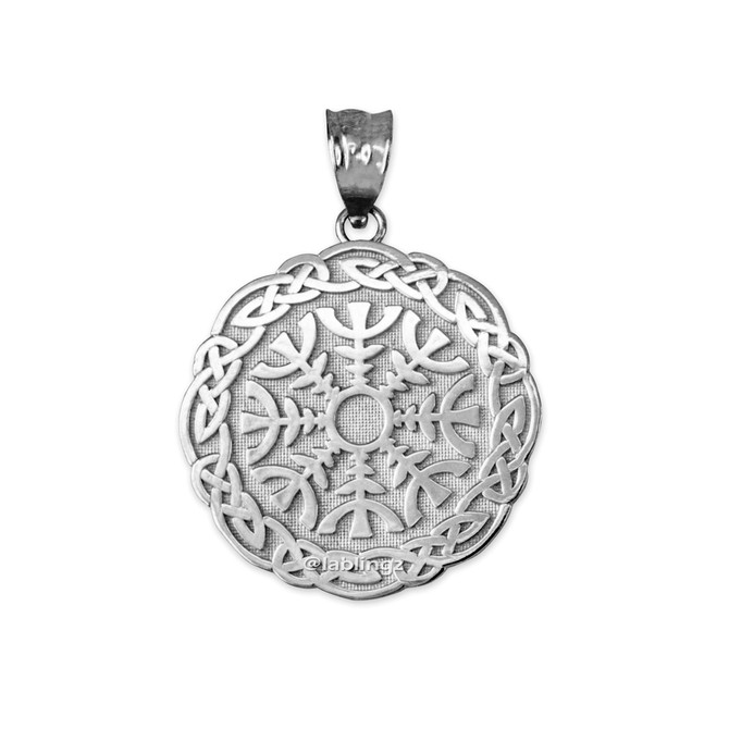 Sterling Silver Viking Compass Pendant Necklace