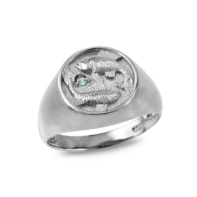 Sterling Silver CZ Birthstone Zodiac Ring