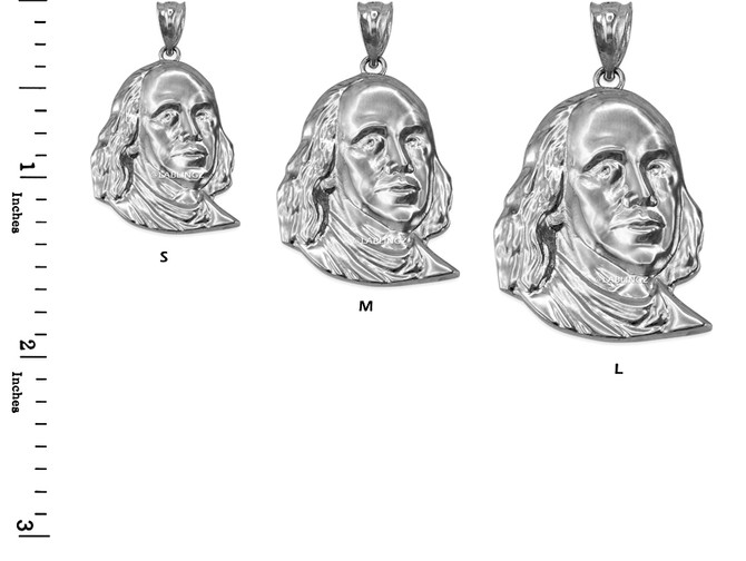 Sterling Silver Benjamin Franklin Pendant (S/M/L)