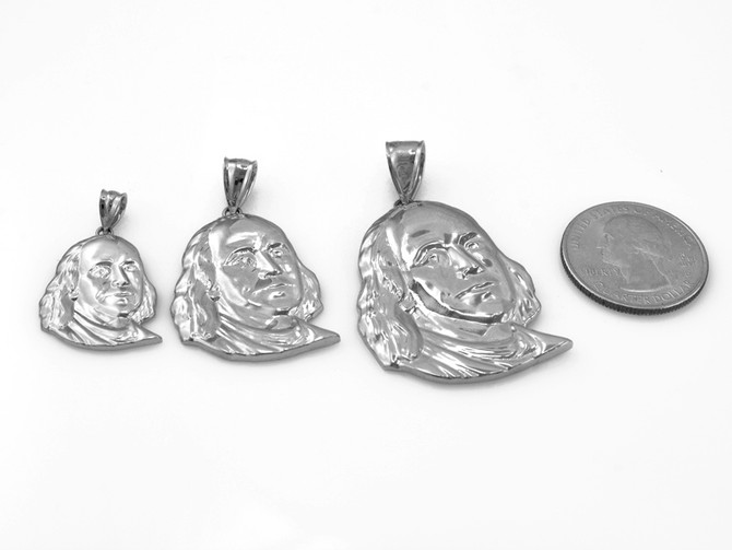 Sterling Silver Benjamin Franklin Pendant (S/M/L)