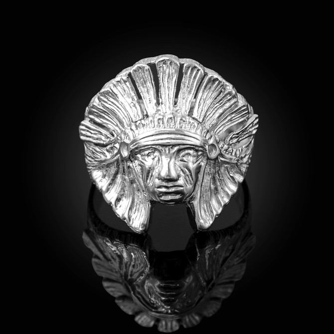 Sterling Silver Indian Chief Ring