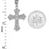Sterling Silver Christian Passion CZ Cross Pendant Necklace