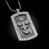 Sterling Silver Eastern Orthodox Cross Dog Tag CZ Pendant Necklace
