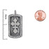 Sterling Silver Eastern Orthodox Cross Dog Tag CZ Pendant Necklace