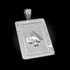 Sterling Silver Ace of Spades Poker Card Hip Hop Pendant