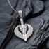 Sterling Silver Crusader Winged Sword and Shield Pendant Necklace