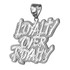 Sterling Silver LOYALTY OVER ROYALTY Hip-Hop DC Pendant