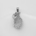 Sterling Silver Grenade Satin DC Pendant Necklace