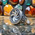 Sterling Silver Armenian Eternity Statement Ring Oxidized finish