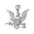 Sterling Silver Eagle Gun Money Bag Midsize DC Hip-Hop Pendant
