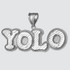 Sterling Silver YOLO You Only Live Once DC Hip-Hop Pendant