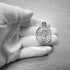 Sterling Silver Santa Muerte Oval DC Honeycomb Pendant