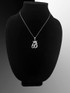 Sterling Silver Cursive Letter Initial DC Crown Pendant Necklace