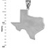 Sterling Silver Mens Large Texas State Map Pendant