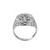 Rugged Aztec Mayan Sun Signet Ring in Sterling Silver
