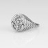 Rugged Aztec Mayan Sun Signet Ring in Sterling Silver