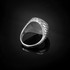 Sterling Silver Aztec Mayan Sun Calendar Sparkle-cut Signet Ring