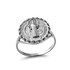 Sterling Silver Saint Benedict Women's Coin Medallion Ring