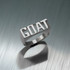 Sterling Silver GOAT Block Letter Midsize Unisex Ring