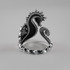 Sterling Silver Seahorse Wrap Statement Ring