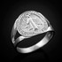 925 Sterling Silver Saint Benedict Medallion Ring