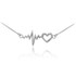 Sterling Silver Heartbeat Necklace