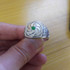 Polished Silver Armenian Eternity Khachkar Cross Emerald Green CZ May Birthstone Ring