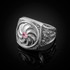 Sterling Silver Armenian Eternity Arevakhach Sun Cross CZ Birthstone Ring