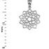 Sterling Silver Sahasrara Lotus Unity Chakra Open Yoga Pendant Necklace