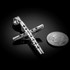 Sterling Silver Crucifix Tube Cross Pendant Necklace