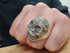 Solid Sterling Silver Santa Muerte Sugar Skull Mens Ring
