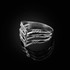 Triple Chevron Sterling Silver Nugget Ladies Ring