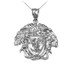 Sterling Silver Medusa Charm Necklace