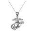 Sterling Silver US Marine Corps Womens Charm Necklace