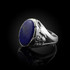 Sterling Silver Blue Lapis Claddagh Statement Ring