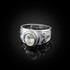 Sterling Silver Aries Zodiac Sign April Birthstone Clear CZ Ring